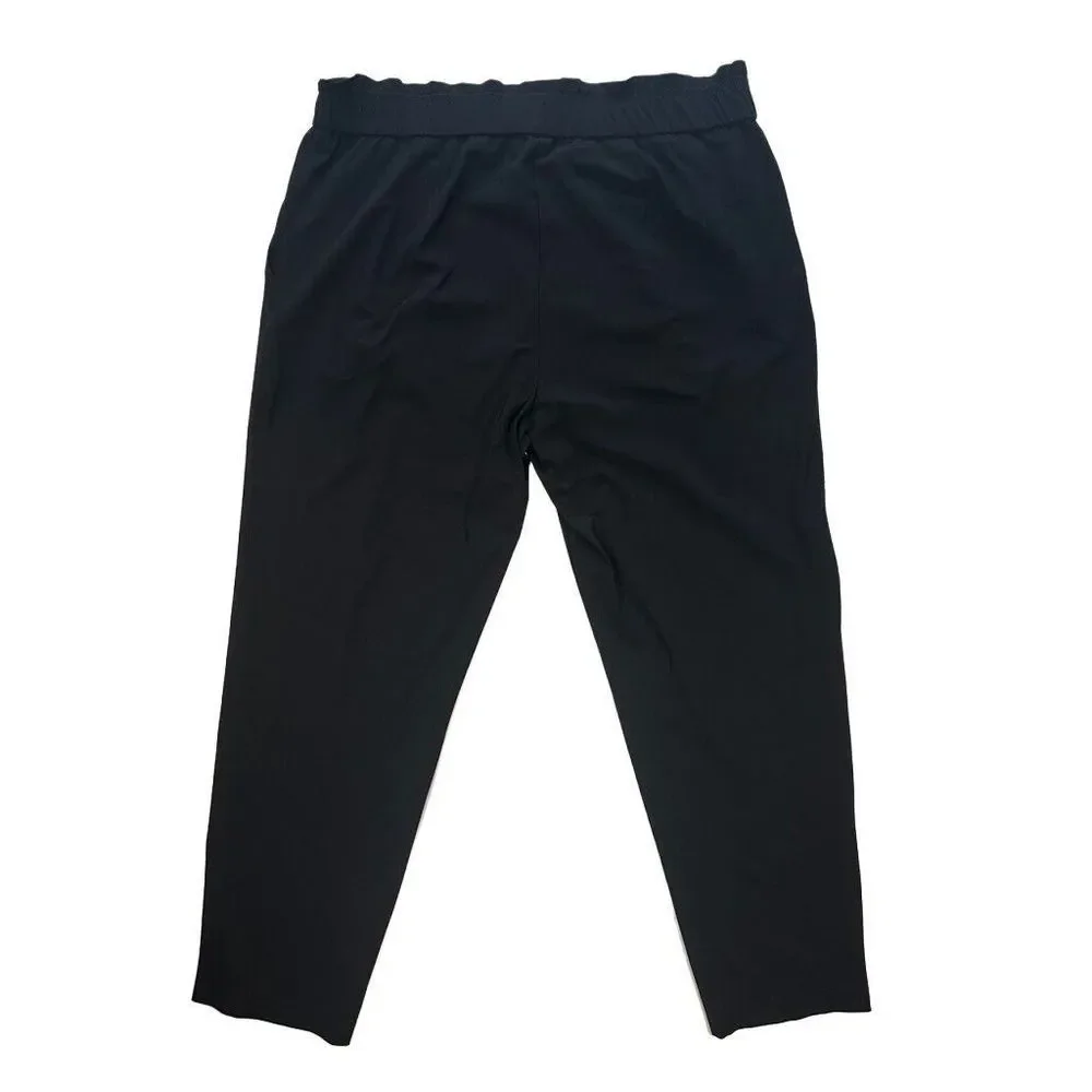 Raffaello Rossi Mimi 7/8 Pant Black Ankle Pull On Straight Leg Size 42 M US 12